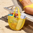 thumbnail image 1 of Honmine Mesh Beach Bag, Handheld Seashell Storage Tote with Drawstring, Large Capacity Net Bag for Pool Travel Summer Vacation, 1 of 6