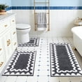 thumbnail image 1 of Honmine Microfiber Bathroom Rug Set, 3 Piece U Shaped Contour Mat, Soft Non Slip Absorbent Bath Mats for Toilet, Tub, Shower, Machine Washable, 1 of 9