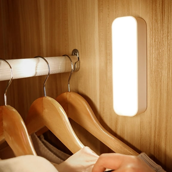 Honmine Motion Sensor Wireless Wardrobe Light, LED Closet Light USB Rechargeable Cupboard Lights Under Cabinet Lighting Stick-on Kitchen Stairs Hallway