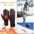 thumbnail image 1 of Honmine Outdoor Cycling Gloves, USB Heated Gloves with Plus Velvet Warmth, Rechargeable Thermal Gloves for Cycling, Driving, Cold Weather Activities, 1 of 4