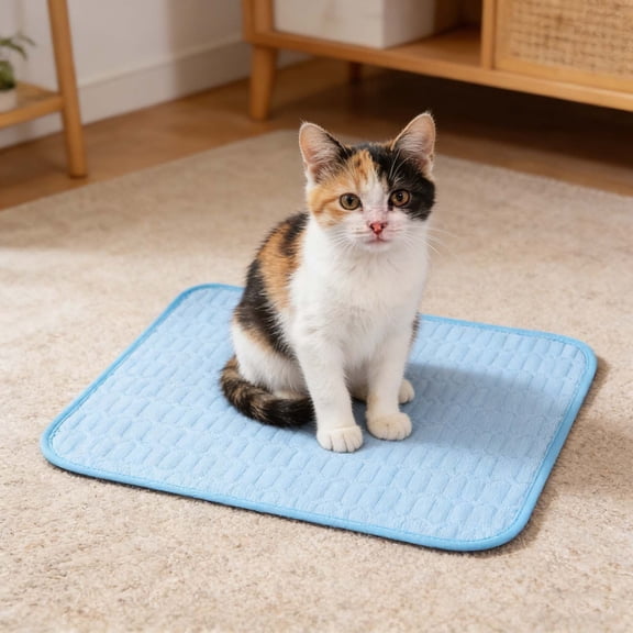 Honmine Pet Summer Ice Mat Sleep Mat, Dog Ice Mat Spring Summer Cats Mat, Pet Sofa Cooling Mat 30x40cm, Lightweight Chilling Pad for Crate, Bed, Floor