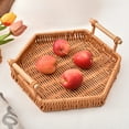 thumbnail image 1 of Honmine Plastic Vine Storage Basket, Fruit and Vegetable Storage Organizer, Snack Tray and Bread Basket for Kitchen Living Room Picnic, 1 of 6