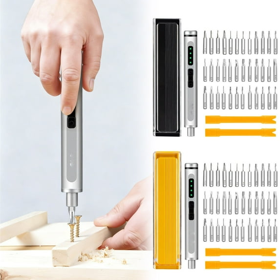 Honmine Precision Electric Finishing Screwdriver Set, Professional Tool for Electronics and Small Repairs, Slotted and Phillips Head Screwdrivers for Fine Work
