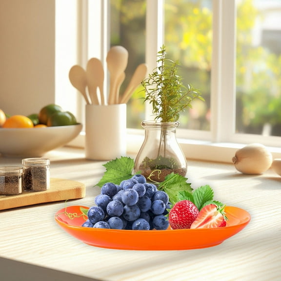 Honmine Pumpkin Shaped Serving Plate Cute Ceramic Tray for Snacks Desserts and Fruits Decorative Food Serving Dish for Parties Thanksgiving and Home Use