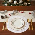 thumbnail image 1 of Honmine Round Snowflake Placemats Set, Washable Wipeable Stain Resistant Table Mats, Heat Resistant Holiday Decor Placemats for Wedding, Party, Dining Table, 1 of 6
