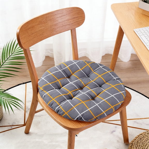 Honmine Round Thickened Chair Cushion, Soft Memory Foam Seat Cushion for Office Chair, Kitchen, Dining Desk, Wheelchair, Non-Slip Bottom Round Pad, 15 Inch Diameter