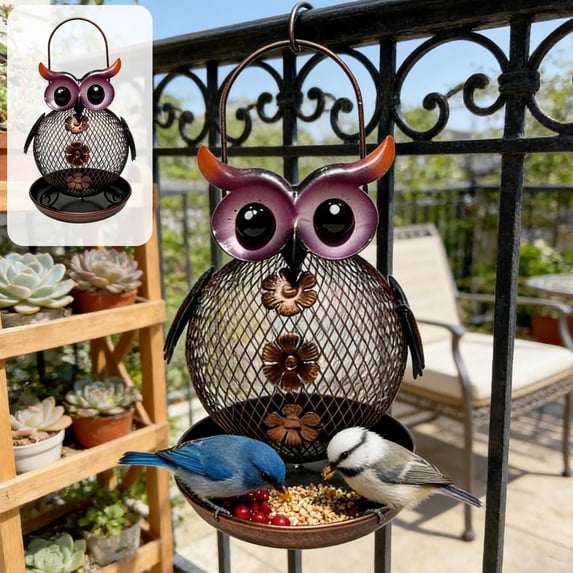 Honmine Squirrel Proof Wild Bird Feeder, Bird Feeder for Outside Hanging, Garden Decoration for Finch Cardinal Chickadee 10 Inch