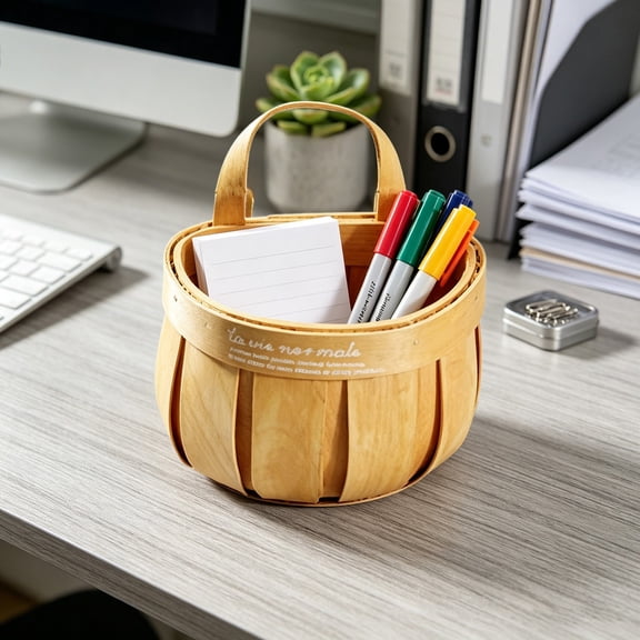 Honmine Storage Basket Imitation Weaving Hanging Basket, Kitchen Ginger Garlic Scallion Egg Storage Box, Wall Hanging Flower Basket for Fruit Potato Onion Tomato