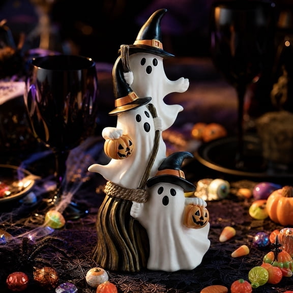 Honmine The Halloween Ghost Tabletop Flat Figurine is Suitable for All Halloween Desktop Decorations, Ghost Silhouette Prop for Shelf Desk Window