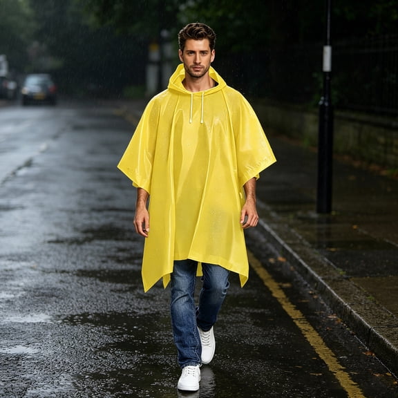 Honmine Thickened Cloak Raincoat for Adults, Portable Adult Raincoat for Outdoor Hiking and Cycling, Non Disposable Rain Poncho for Camping, Fishing, Walking