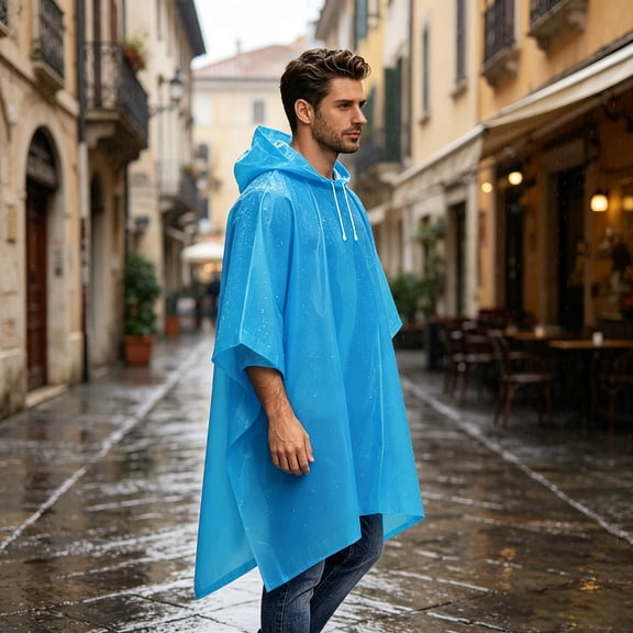 Honmine Thickened Cloak Raincoat for Adults, Portable Adult Raincoat for Outdoor Hiking and Cycling, Non Disposable Rain Poncho for Camping, Fishing, Walking