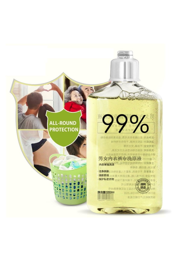Underwear Cleaning Special Detergent, Stain Remover and Deodorant Laundry Soap, 8.5 Fl Oz Family General Underwear Wash for Bras, Briefs