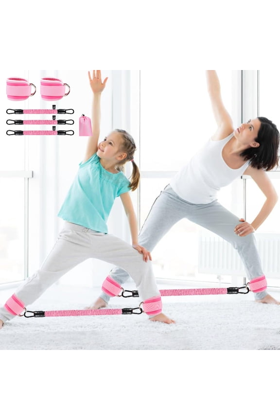 Upgraded Resistance Bands for Legs Glutes, Adjustable Ankle Straps with Elastic Fitness Bands, Home Workouts Leg Press Exercise Equipment, Men Women