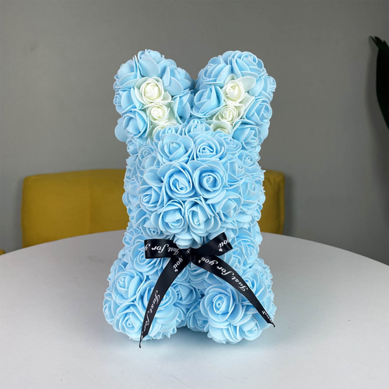 Honmine Valentine's Day Foam Bunny Gift, Simulation Rose Embrace Rabbit ...