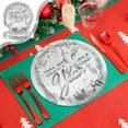 thumbnail image 1 of Honmine White and Silvery Year Tableware, Happy Year Theme Disposable Plates Cups, Festive Party Set for Celebration, Event, Holiday Occasion, 1 of 6