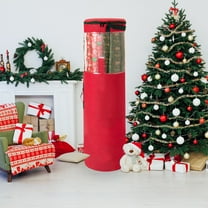 Honmine Wrapping Paper Storage Bag Gift Wrapping Organizer Christmas Wrap Paper Holder Container for Christmas, Halloween, Birthday