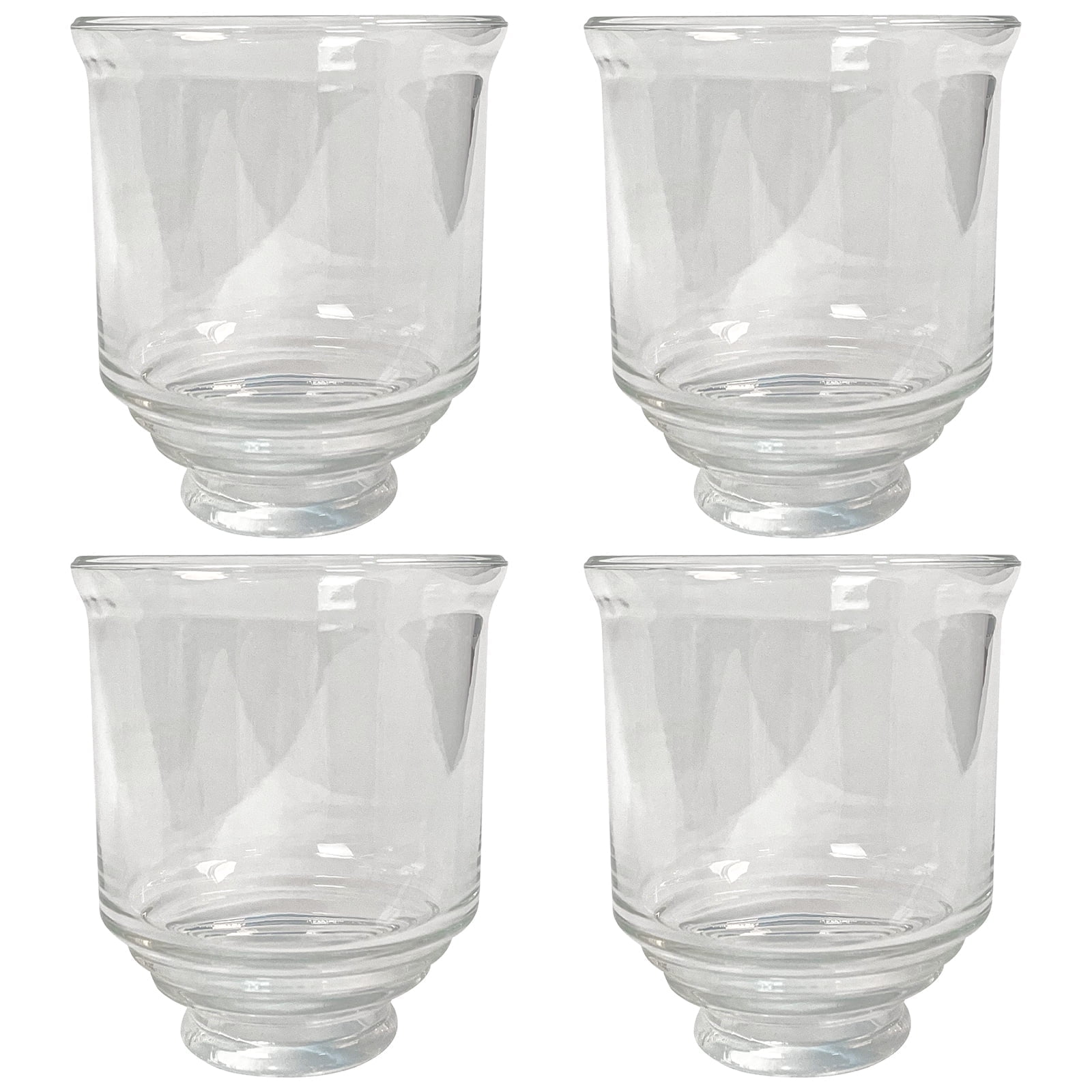 HonoDing Ceiling Lamp Replacement Lampshade set of 4, Cellophane, Replacement Bell Glass Ceiling Fan Lampshade Kit, Easy to Install