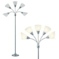 thumbnail image 1 of HonoDing 5-Light Modern  Floor Lamp  Adjustable Arms,  68"Sliver Floor Lamp,No Bulb, 1 of 10