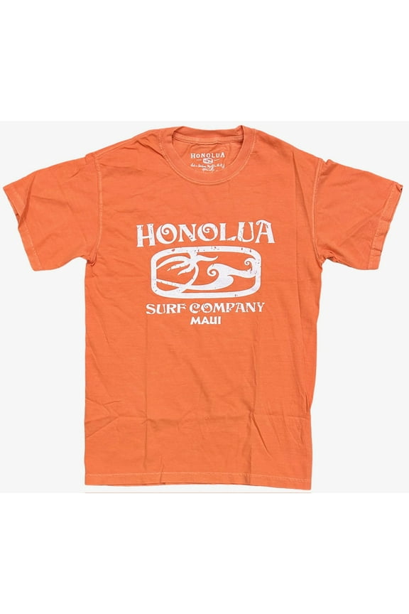 Co. Men's Ma-Etched Maui Tee T-Shirt in Small Orange Vintage Wash (Small, Orange Vintage Wash)
