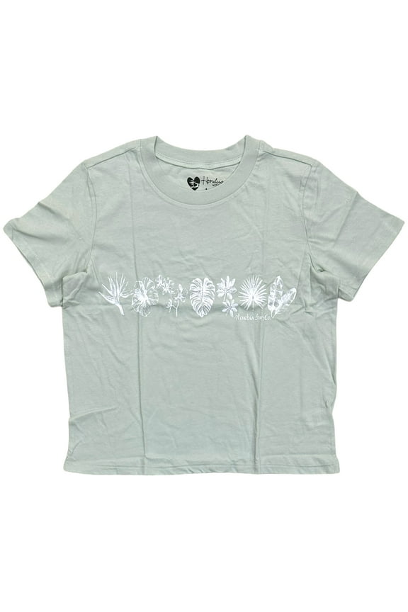 Co. Women's Plant Wahine Short Sleeve Tee T-Shirt (XX-Large, Sage)