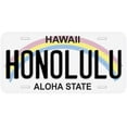 thumbnail image 1 of Honolulu Capital Of Hawaii Flat Novelty Car License Plate, 1 of 3
