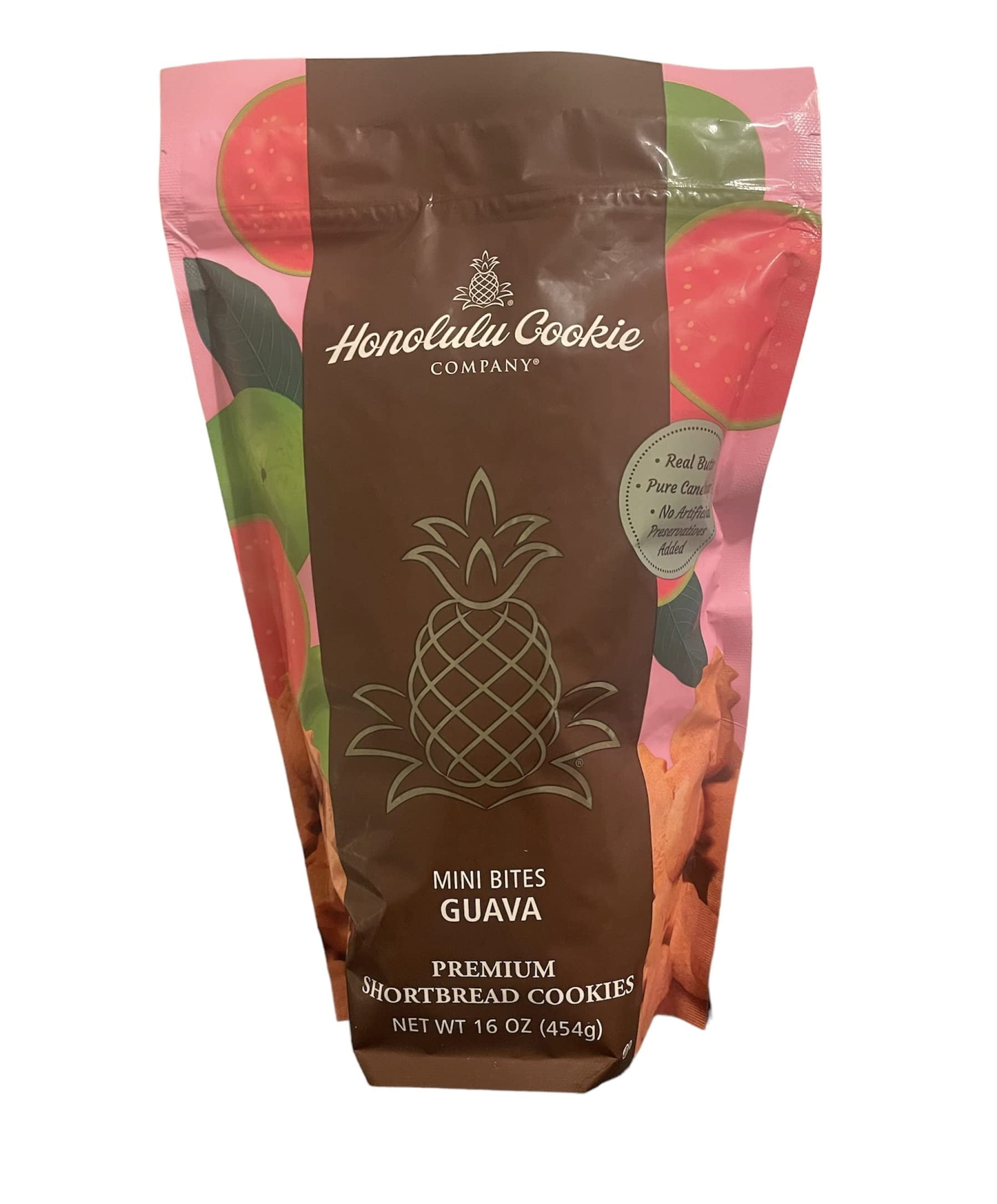 Honolulu Cookie Company Premium MMF7&nbsp;Guava Shortbread Cookies - 16 oz Mini Bites Guava
