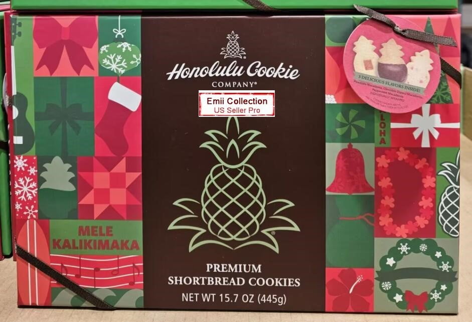 Honolulu Cookie Company Premium Shortbread Varity Cookies Gift Box 15