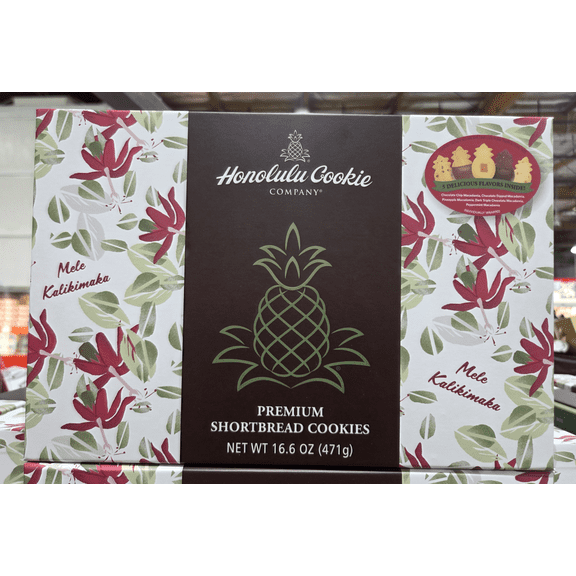 Honolulu Cookie Company Premium Shortbread Varity Cookies Gift Box 16.6oz 471g (Single Boxes)