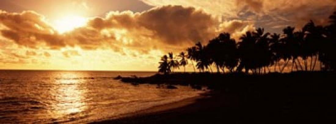 Honomalino Beach Hawaii Canvas Art - Panoramic Images (33 x 12)