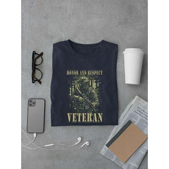 Honor And Respect Veteran T-shirt Men's -SmartPrintsInk Designs