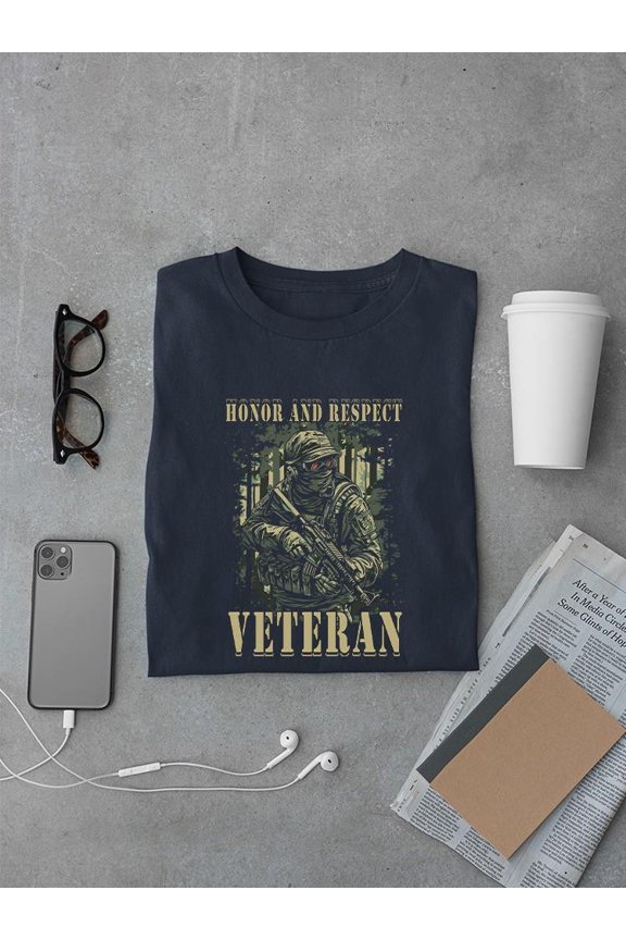 Honor And Respect Veteran T-shirt Men's -SmartPrintsInk Designs