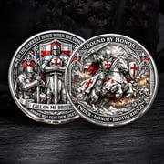 Honor Brotherhood Commemorative Coin Military Challenge Coin Collectible, Engraved Unity Keepsake Token, Fraternity Friendship Souvenir Gift for Men, Veterans, Collectors Display Decor Memorabilia