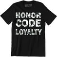 thumbnail image 1 of Honor Code Loyalty Military Army American Veteran Flag Loyal Men's T-Shirt, 1 of 4