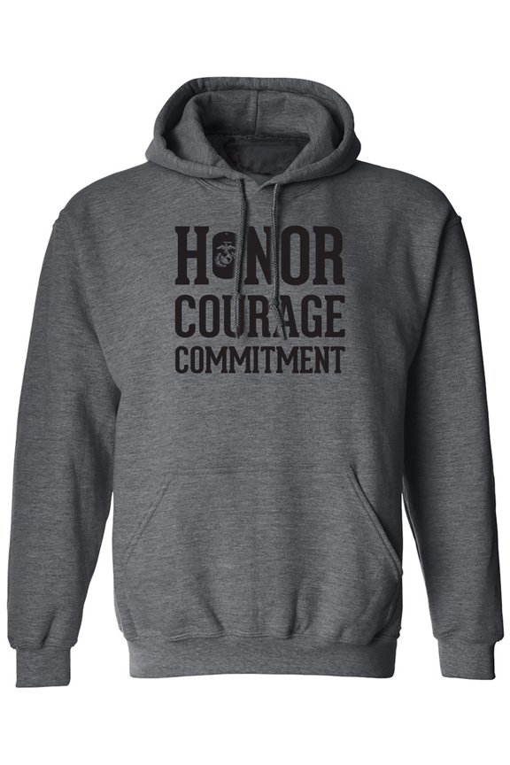 Honor Courage Commitment Adult Hooded Sweatshirt