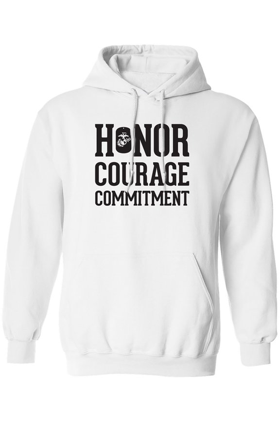 Honor Courage Commitment Adult Hooded Sweatshirt