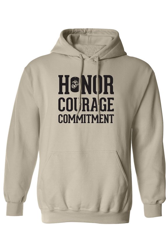 Honor Courage Commitment Adult Hooded Sweatshirt