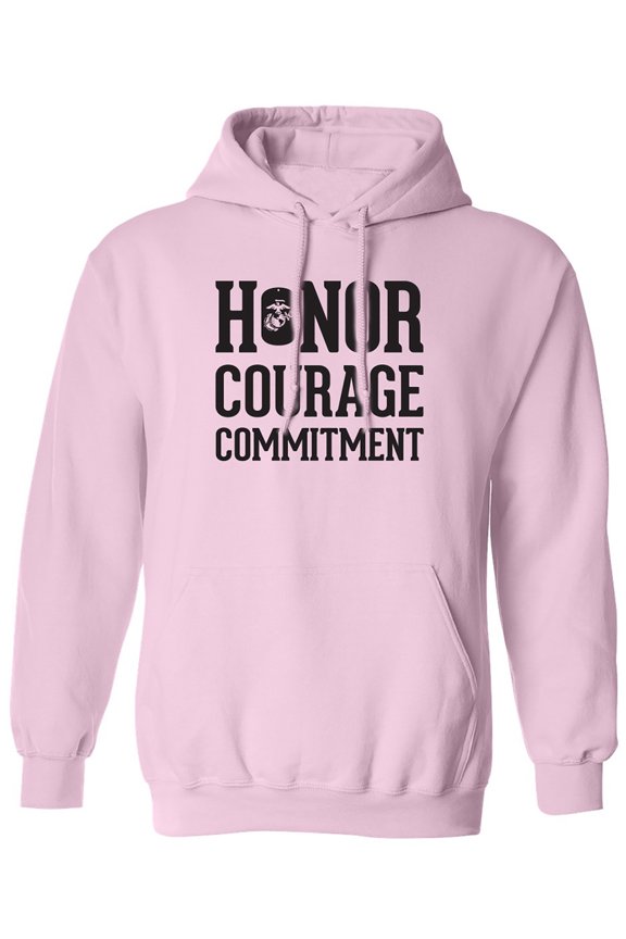 Honor Courage Commitment Adult Hooded Sweatshirt