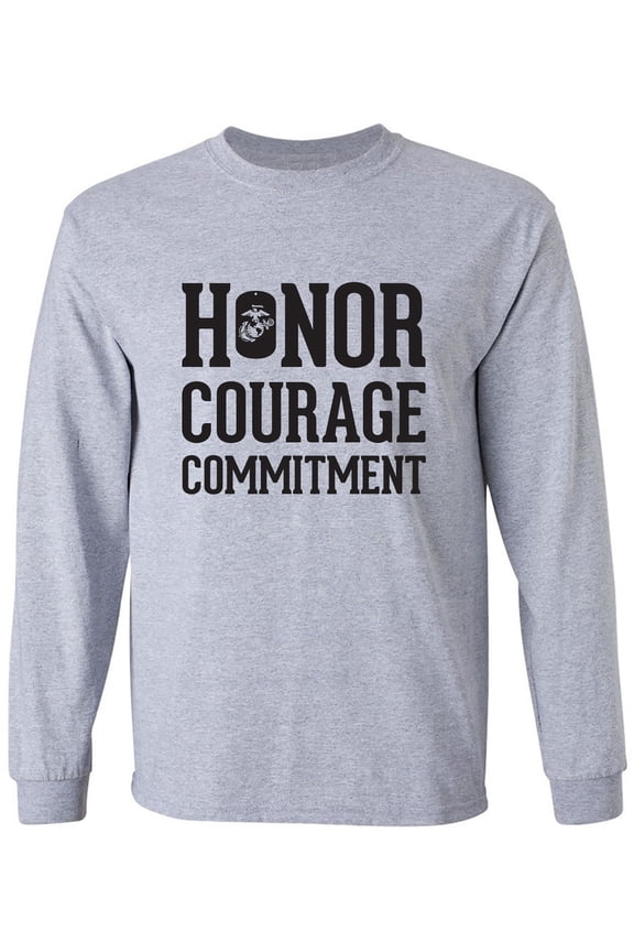 Honor Courage Commitment Adult Long Sleeve T-shirt