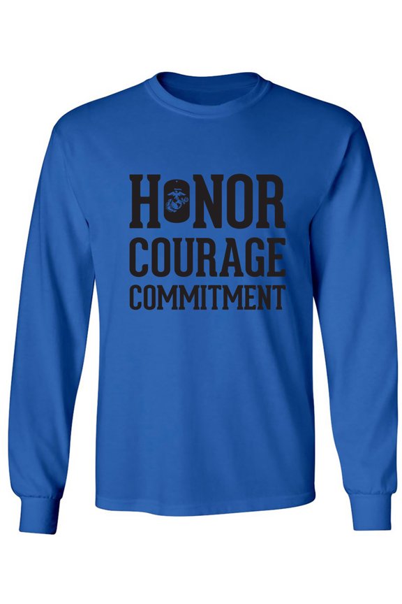 Honor Courage Commitment Adult Long Sleeve T-shirt