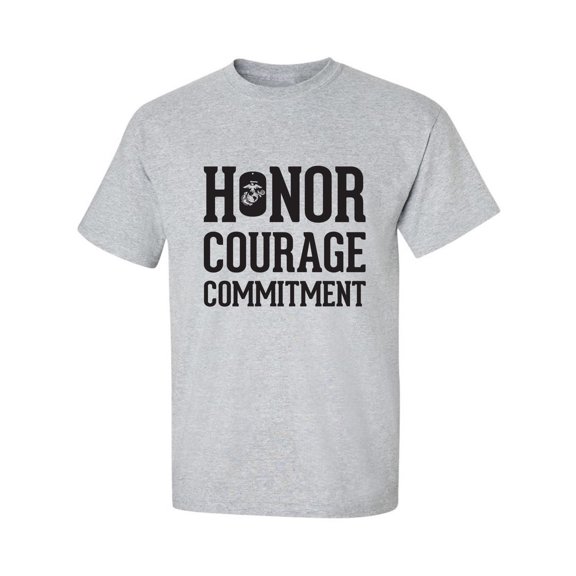 Honor Courage Commitment Adult Short Sleeve T-shirt