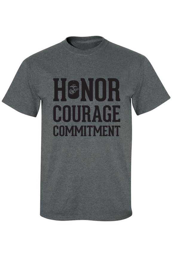 Honor Courage Commitment Adult Short Sleeve T-shirt