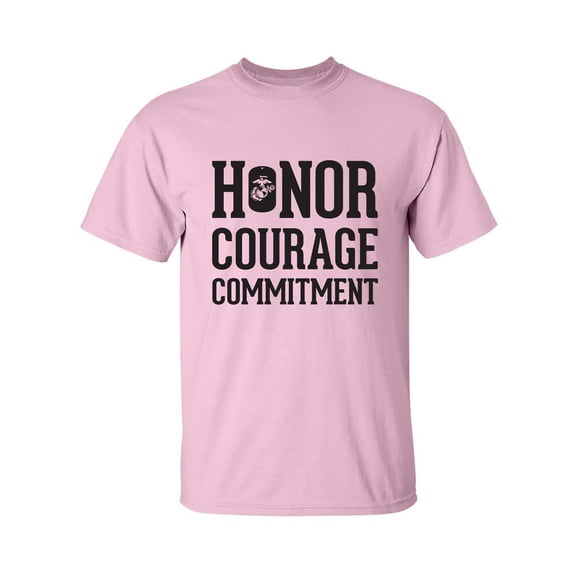 Honor Courage Commitment Adult Short Sleeve T-shirt