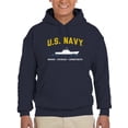 thumbnail image 1 of Honor. Courage. Commitment. Hoodie Men -Navy Designs, Male Small, 1 of 4
