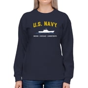 Honor. Courage. Commitment. Sweatshirt Women -Navy Designs, Female Medium
