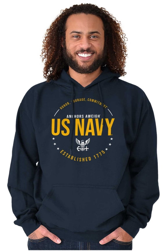 Honor Courage Commitment US Navy Hoodie Sweatshirt Women Men Brisco Brands L