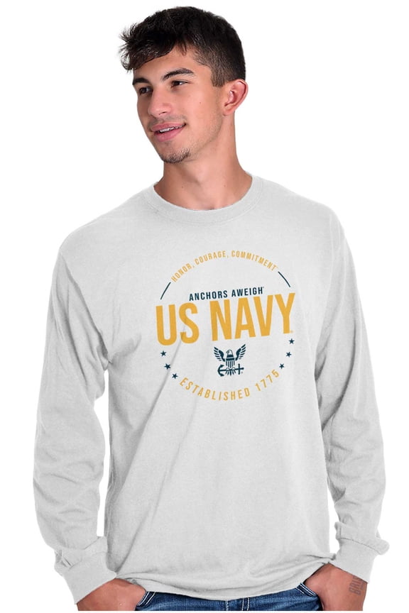Honor Courage Commitment US Navy Long Sleeve TShirt Men Women Brisco Brands S