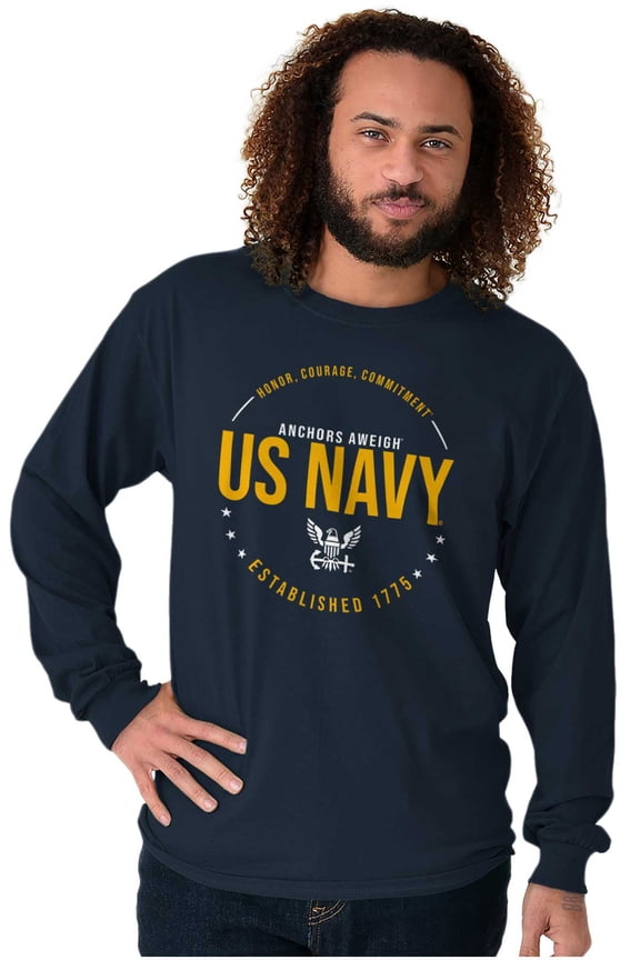 Honor Courage Commitment US Navy Long Sleeve TShirt Men Women Brisco Brands X