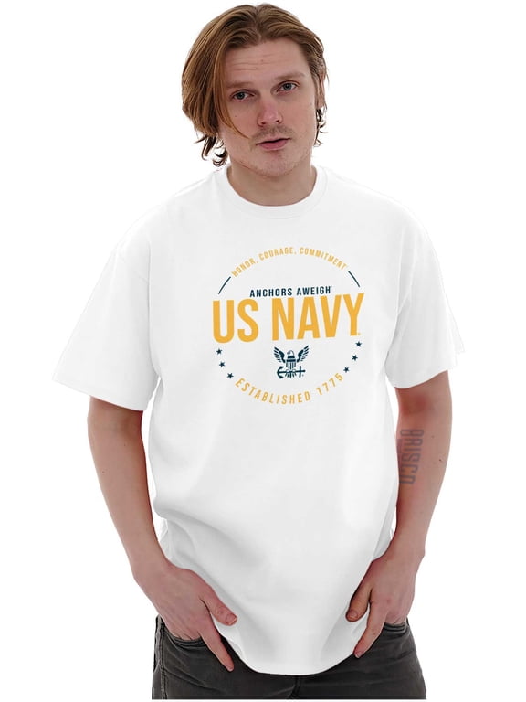 Honor Courage Commitment US Navy Men's Graphic T Shirt Tees Brisco Brands M
