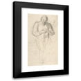 thumbnail image 1 of Honoré Daumier 10x14 Black Modern Framed Museum Art Print Titled - Standing Figure of a Man with a Staff (1825-79), 1 of 5