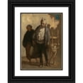 thumbnail image 1 of Honoré Daumier 11x14 Black Ornate Wood Framed Double Matted Museum Art Print Titled: Wandering Acrobats (1847-1850), 1 of 5